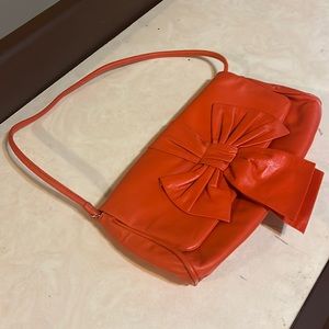 NINE WEST ORANGE LEATHER PURSE
